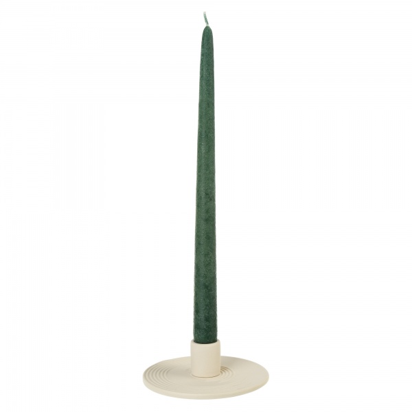 Подсвечник-тарелка керамический бежевый №2 12.3х12.3х3.5 см