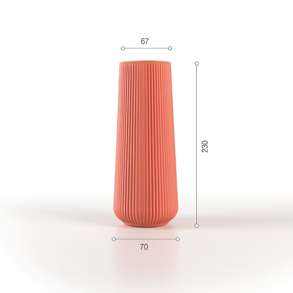 Ваза пластикова MVM DH-FLOWERS-05 CORAL 23 см 