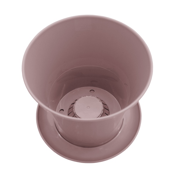 Горщик пластиковий Омела Акварель 0,6 л D 12 см круглий пудровий 