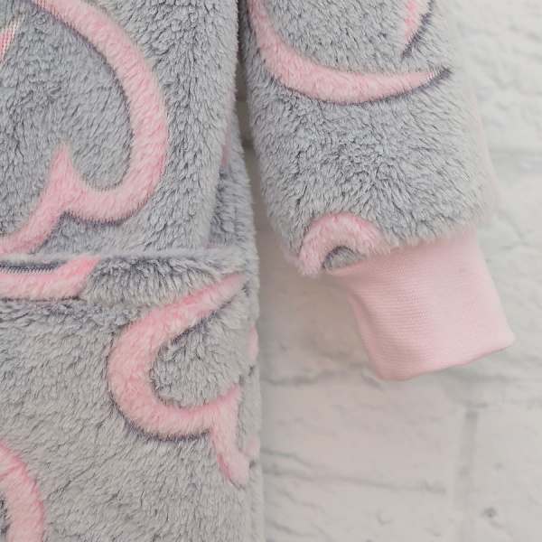 Ромпер для девочки Blanka Сердечки р.98 серый 110335 