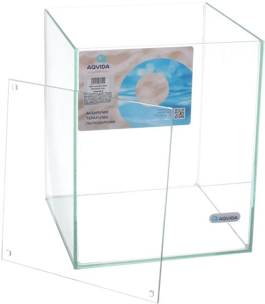 Аквариум Aqvida Куб стеклянный 4мм 20х20х25с накрывным стеклом (10л)