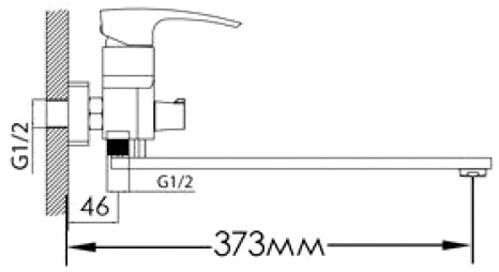 Смеситель для ванны Mixxen Торнадо L320 MXAL0323