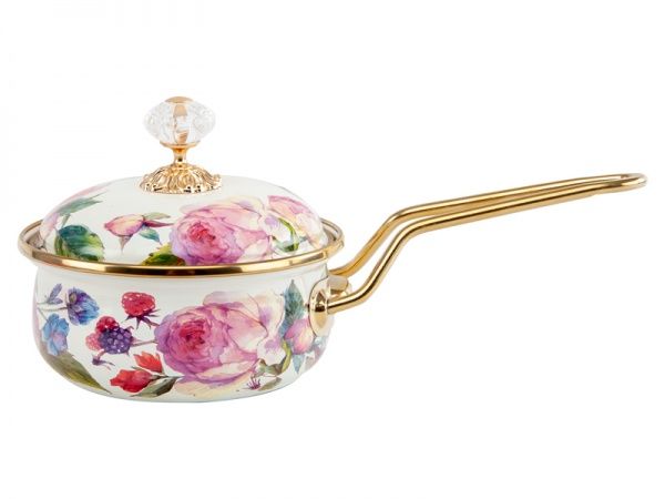 Ковш с крышкой 0,9 л эмаль Пион 763-015 Elmani