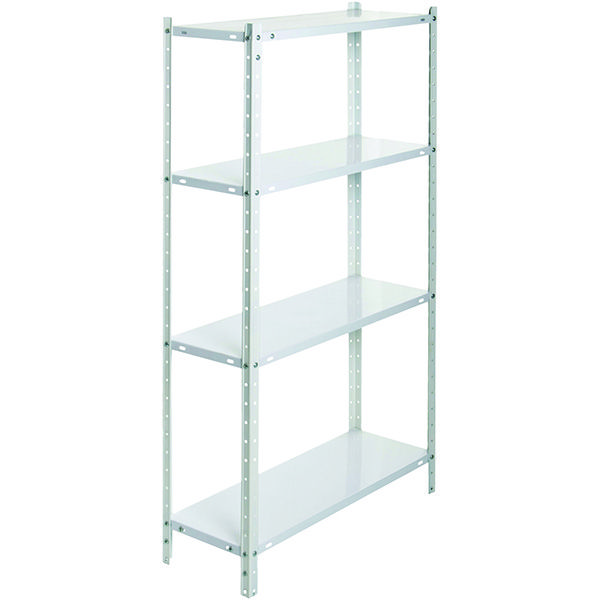 Стелаж металевий побутовий СПУ-1 1500x750x300 мм білий 