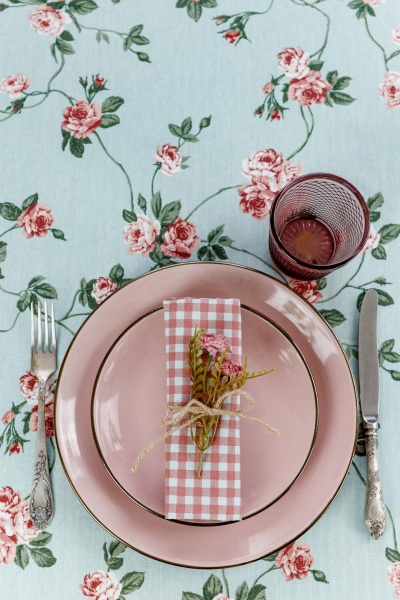 Серветка декоративна Прованс Серветка Джульета клітинка 45x35 см 