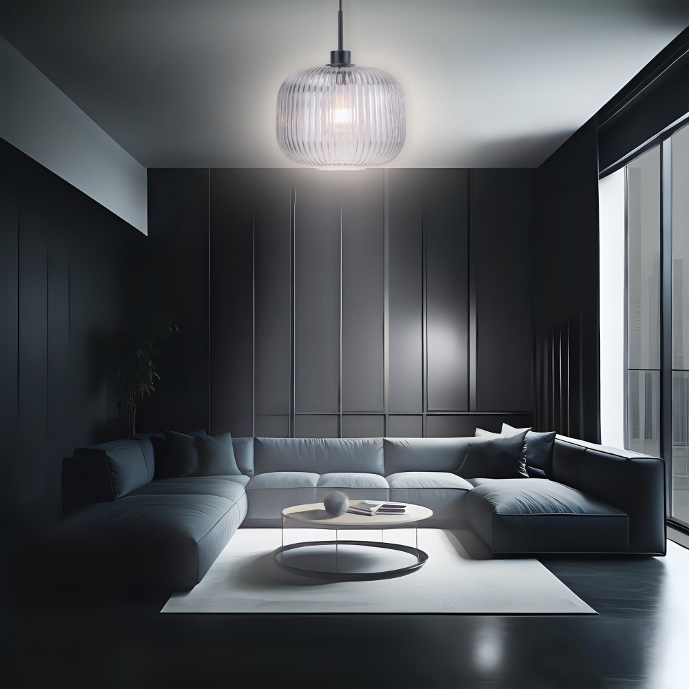 Підвіс Miorro Bravo 120х25 метал/скло 1x40 Вт E27 чорний 51-310-005