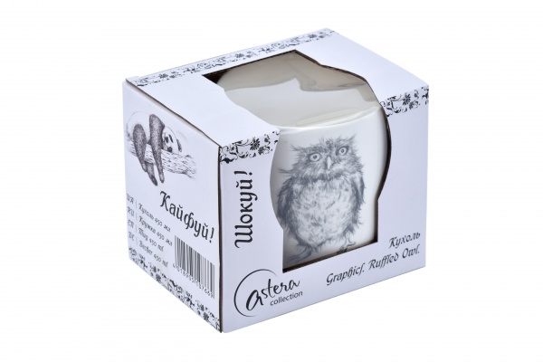 Чашка Graphics Ruffled Owl 450 мл Color A0520-450-4 Astera