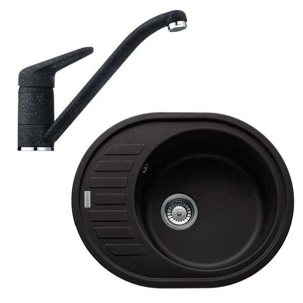 Мойка врезная Franke ROG 611-62 графит + смеситель Princess 750