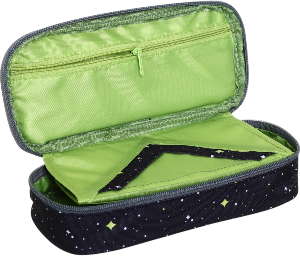 Пенал шкільний 22х10х5,5 см NINGBO JOHNSHEN STATIONERY CO.,LTD чорний