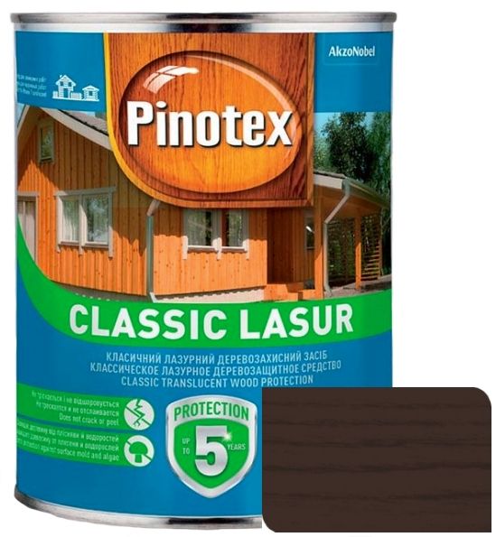 Деревозащитное средство Pinotex Classic Lasur палисандр мат 1 л