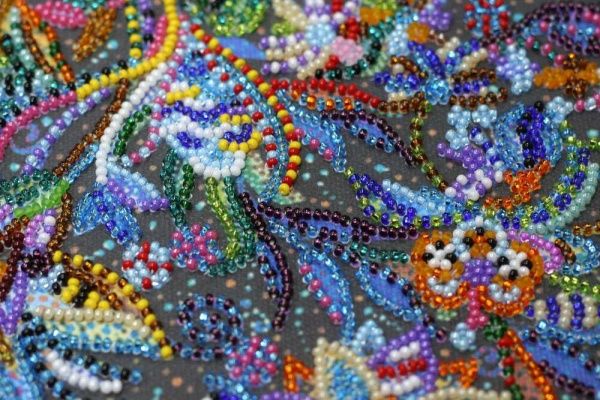 Набор для вышивания бисером на натуральном художественном холсте Денежное дерево 310x420 мм Абрис Арт