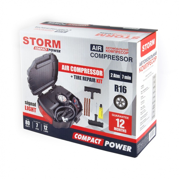 Компресор автомобільний STORM Compact Power 12В, 7 Атм 20700