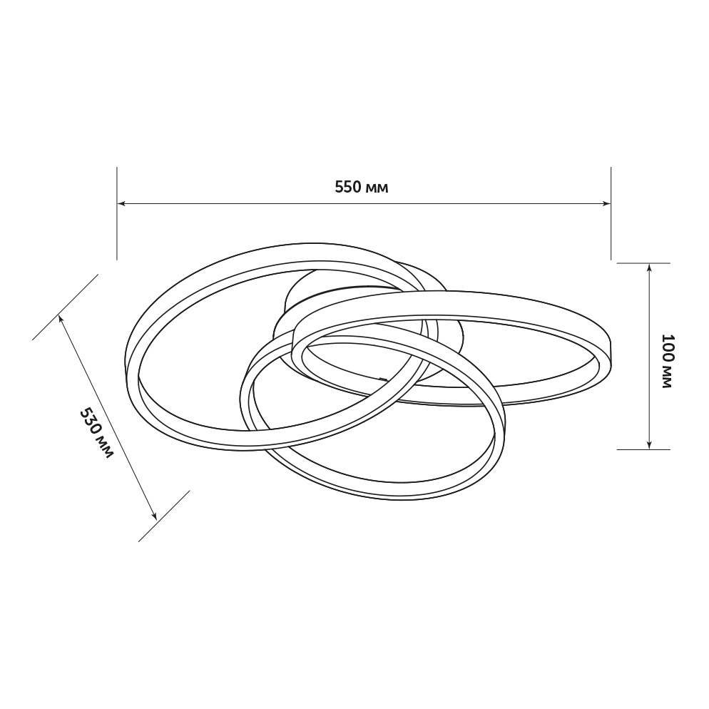 Світильник стельовий LED CONCEPT LED BELVILLE R 100 Вт білий 2800-6000 К