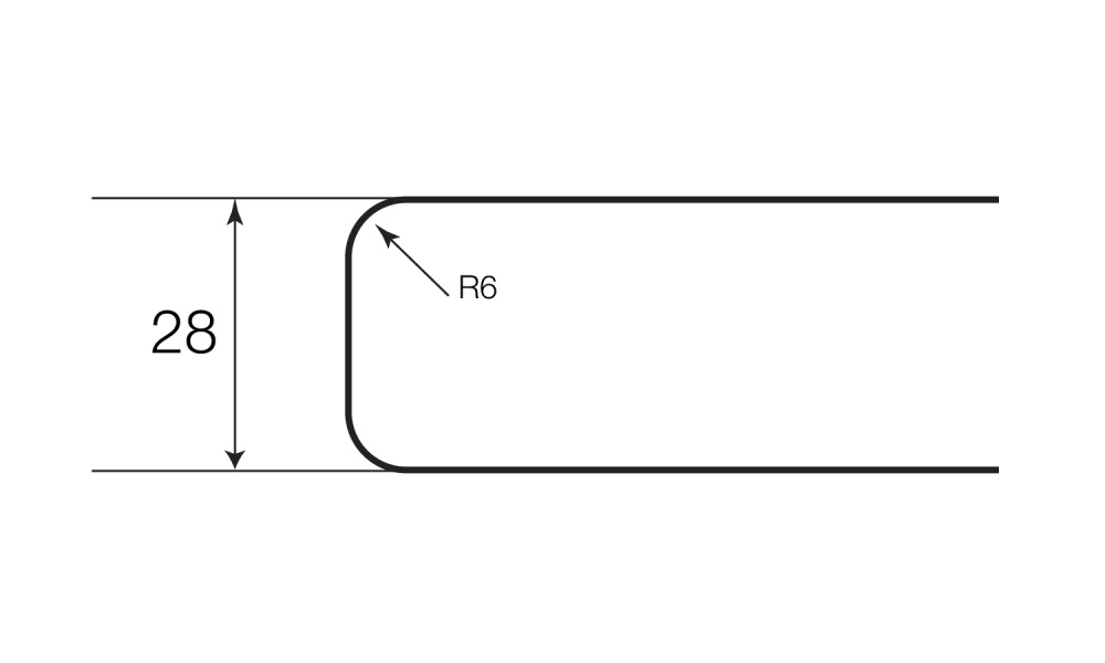 Столешница LuxeForm в размер c кромкой L743 2204x600x28 мм дуб солнечный