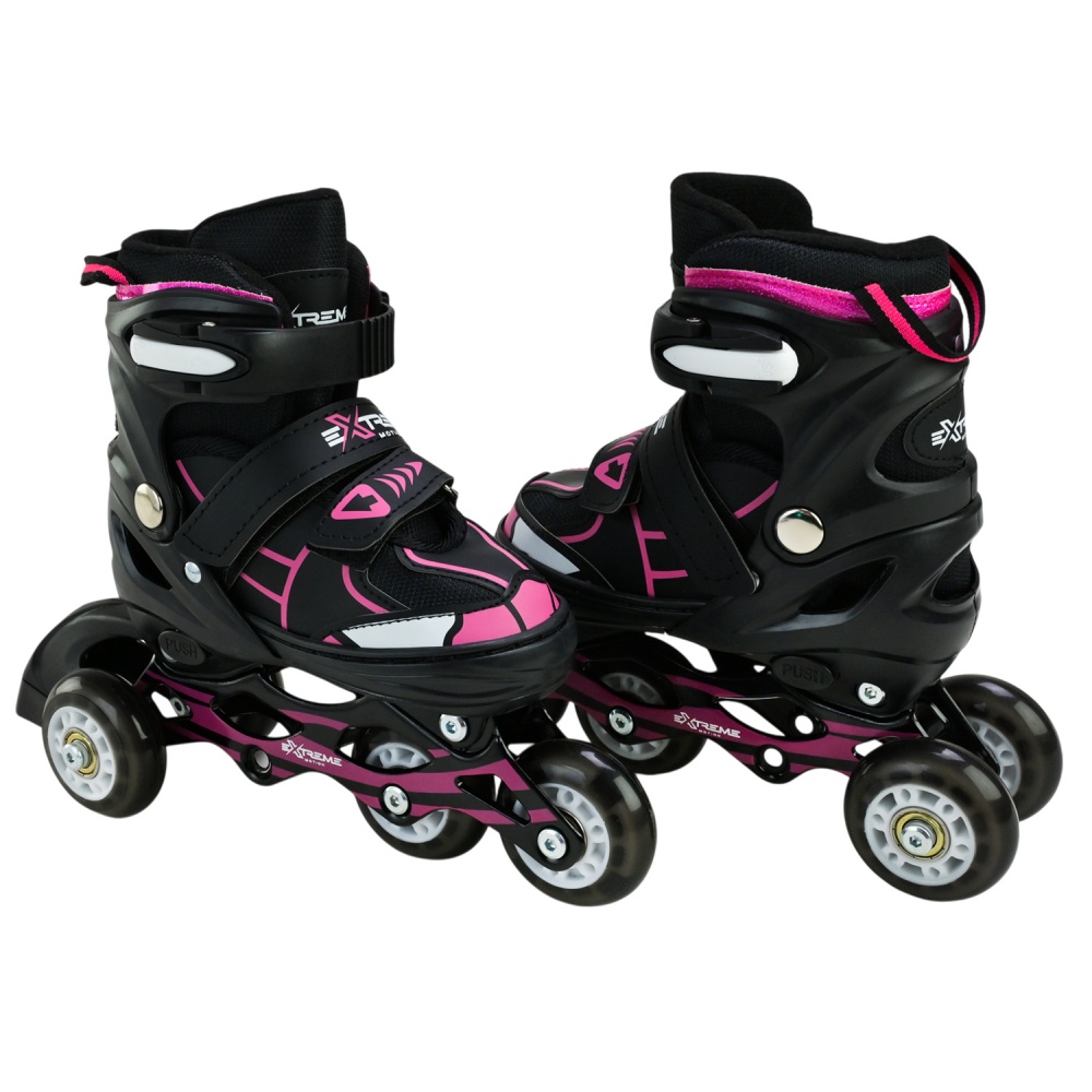 Роликовые коньки Shantou Extreme Motion M RL25428 р. 34-37 черный