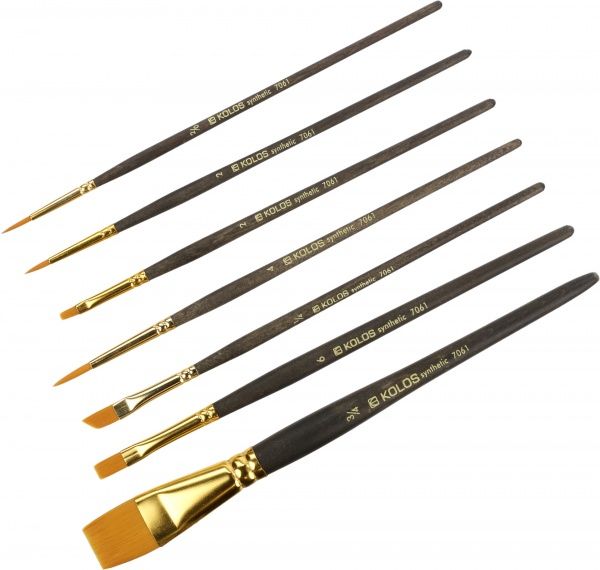 Набор кистей 7061 синтетика Kolos 