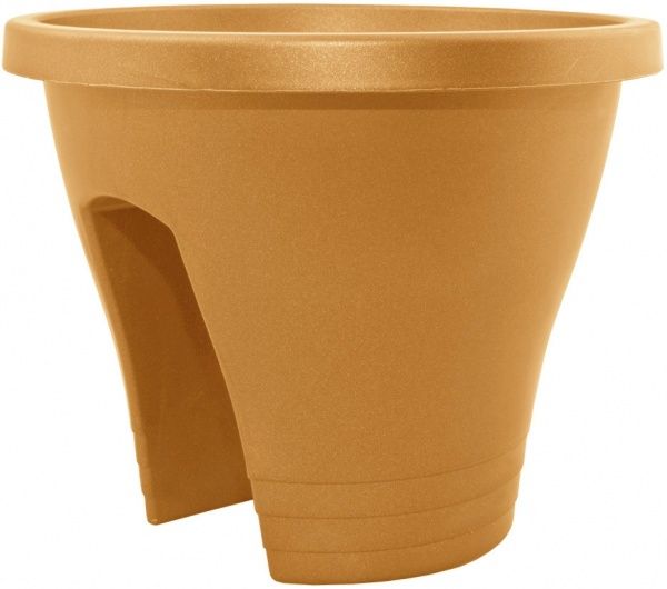 Вазон пластиковый Алеана Женева круглый 6л бронзовый (114019) 