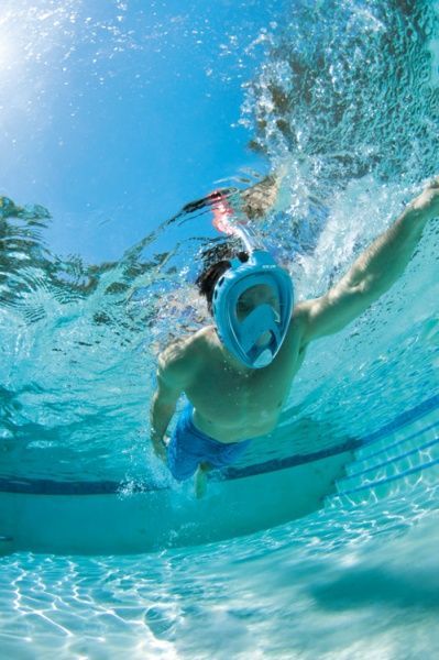 Маска для плавания Bestway Hydro-Swim Seaclear Vista р.S/M голубой