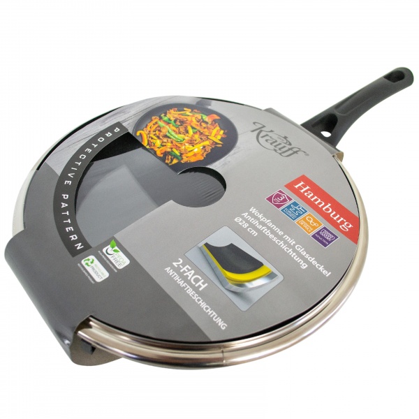 Сковорода WOK с крышкой Hamburg 28 см 25-45-093 Krauff