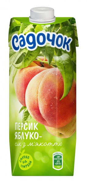 Сок Садочок Персик-Яблоко 0,5 л 