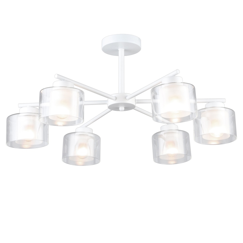 Люстра потолочная Victoria Lighting 6x60 Вт E27 белый Record/PL6 white