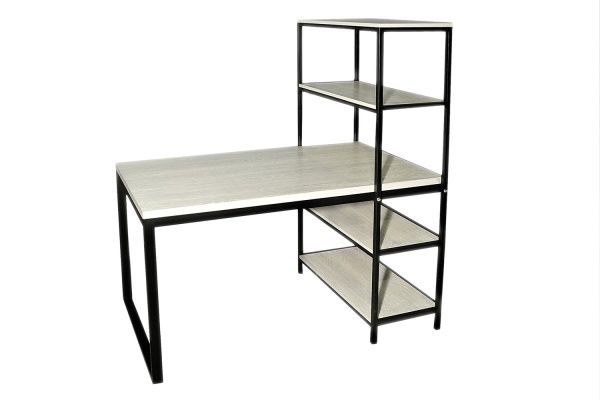 Стол компьютерный Лугалпроф Ай-Петры черный/венге аруша светло-серый 