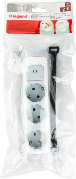 Колодка Legrand Comfort с заземлением 3 гн. серый 694624 