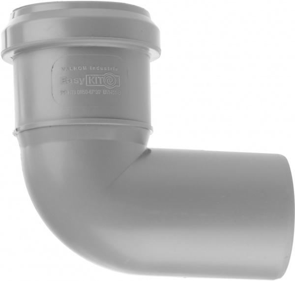 Коліно каналізаційне ValRom ПП 50x90°