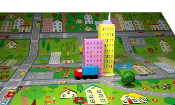 Розвиваючий килимок Термоізол Паркове місто 400х120х1,1 см