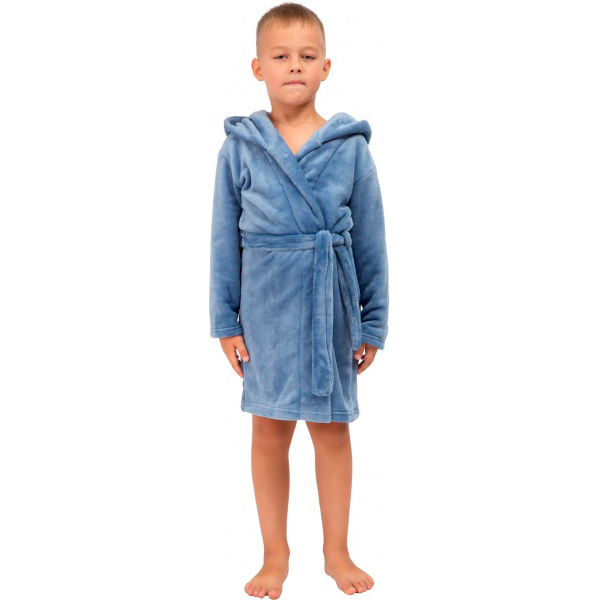 Халат детский для мальчика Roksana Ушки №0051/90059 р.110-116 джинс 