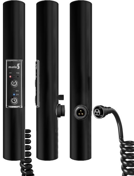 Полотенцесушитель электрический Mario Рушникосушка Епіка-1 700х522 електр. з таймером-регулятором К чорний мат