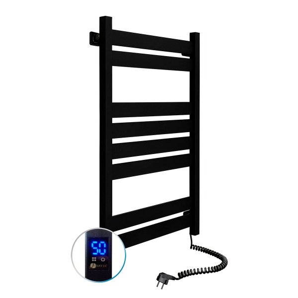 Рушникосушарка електрична NAVIN Largo 500х800 Sensor права чорний муар таймер (12-244053-5080)