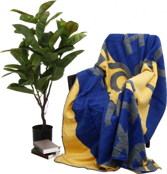 Плед Патриотичний 200x220 см желто-синий Lanavitta 