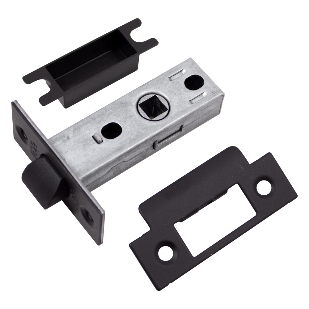 Защіпка дверна RDA 256 BL 6-45 (металевий язичок) чорний матовий