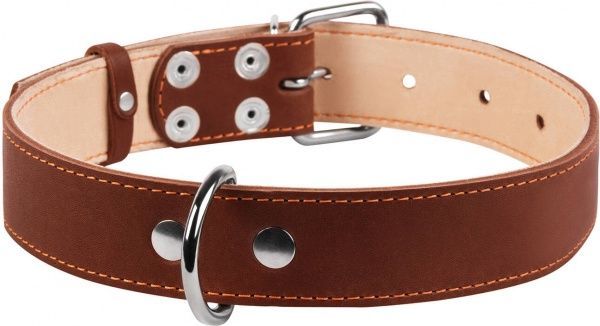 Нашийник подвійний 3,5х48-63 см коричневий