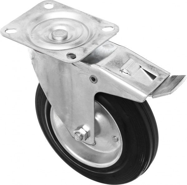 Колесо с площадкой и тормозом d200 мм 38200