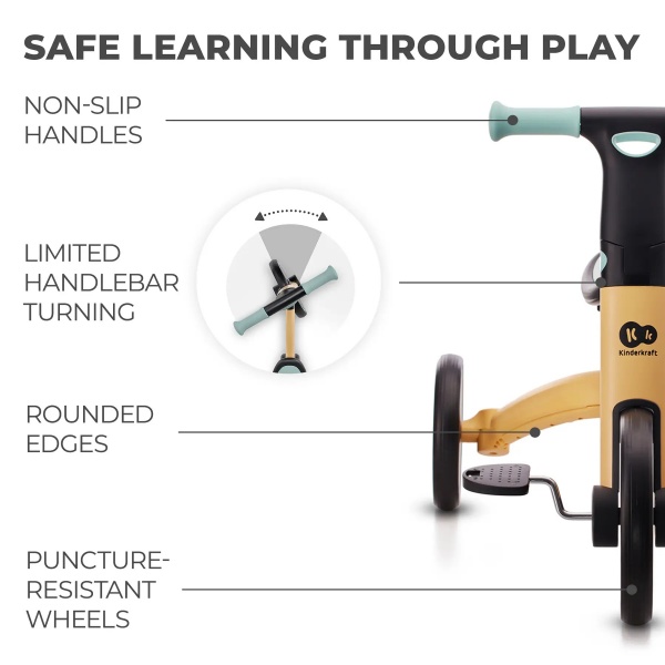 Велосипед детский Kinderkraft 3 в 1 4TRIKE Sunflower Blue желтый KR4TRI22BLU0000 