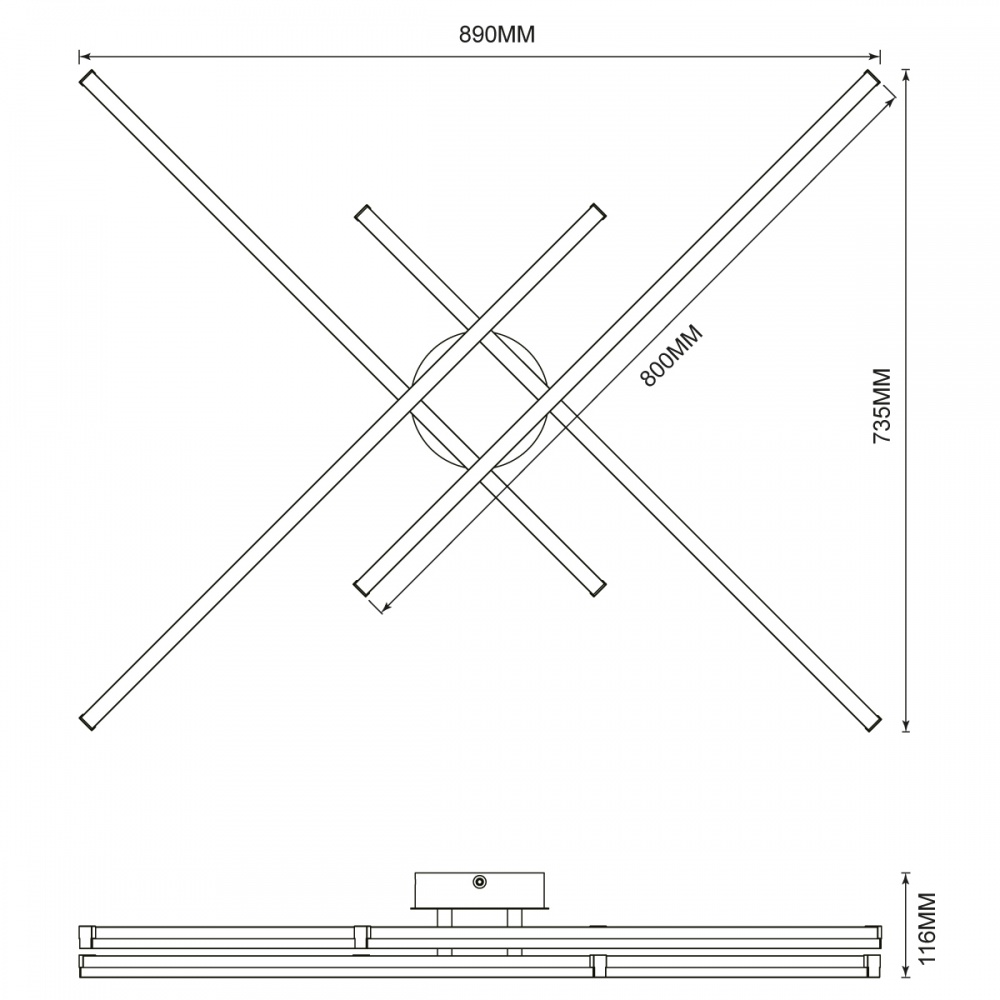 Люстра светодиодная LIGHT SET LILEYA LS89 4x55 Вт белый