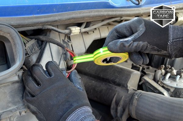 Стрічка ізоляційна CARBON TAPE 15x20 м жовто-зелений