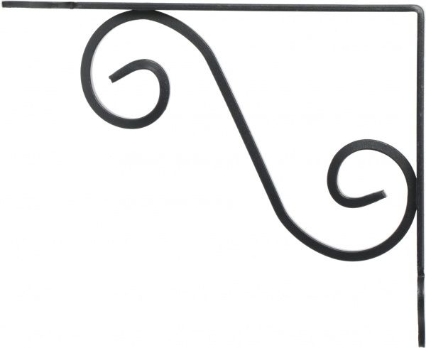 Держатель для полок REI черная ковка 300х250 мм