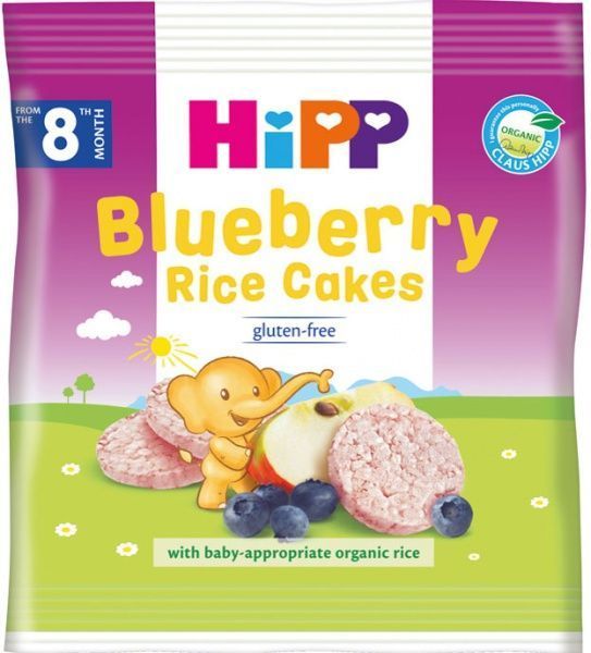 Хлібці Hipp органічні рисові з чорницею і яблуком 30 г