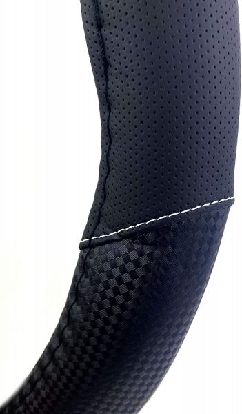 Чехол на руль MOMO SWC013BW черный с белым