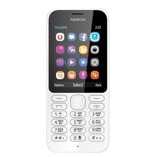 Телефон мобильный Nokia 222 Dual Sim white