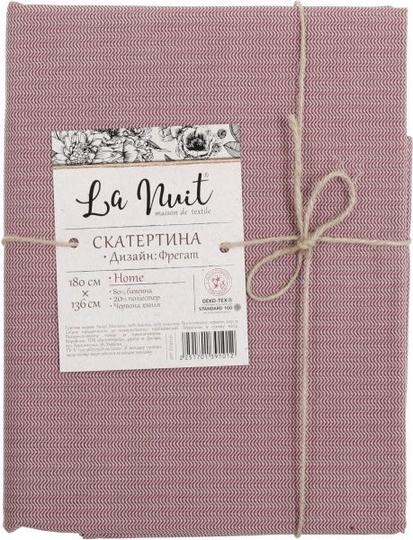 Скатертина ФРЕГАТ Червона хвиля 136x180 см La Nuit 