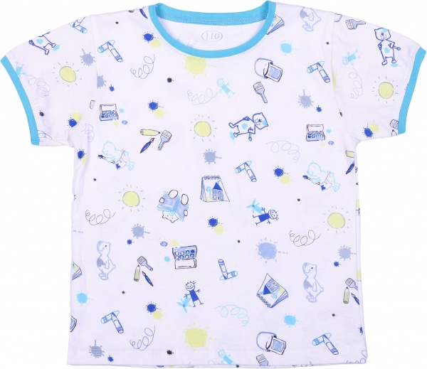 Пижама детская для мальчиков Фламинго 222-130 р.116 белый 