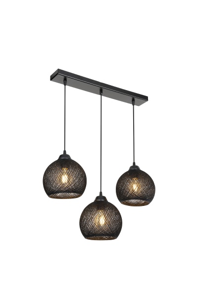 Підвіс Luna Yumak Line 3x60 Вт Е27 чорний MDL.4749 