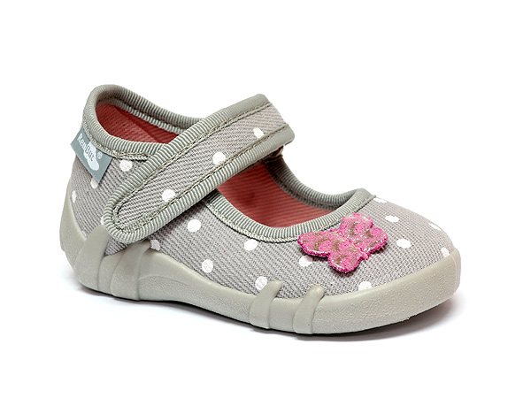 Капці дитячі RenBut Горошок р.21 сірий 13-139_P-1167-21 