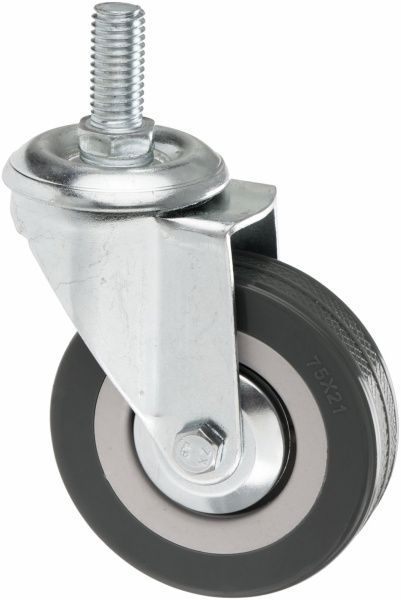 Колесо поворотне з різьбою М12 d75 мм 3062-75