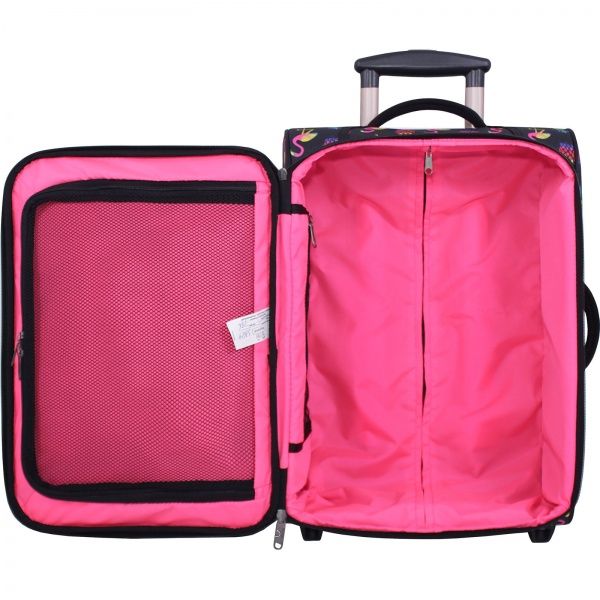 Чемодан Bagland Vichenzo 32 л черный с рисунком 361 (0037666194) 