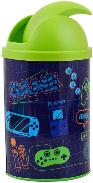 Контейнер для мусора YES металлический Game 707064 разноцветный 